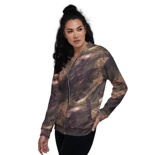 Bronze Vortex on a Bomber Jacket