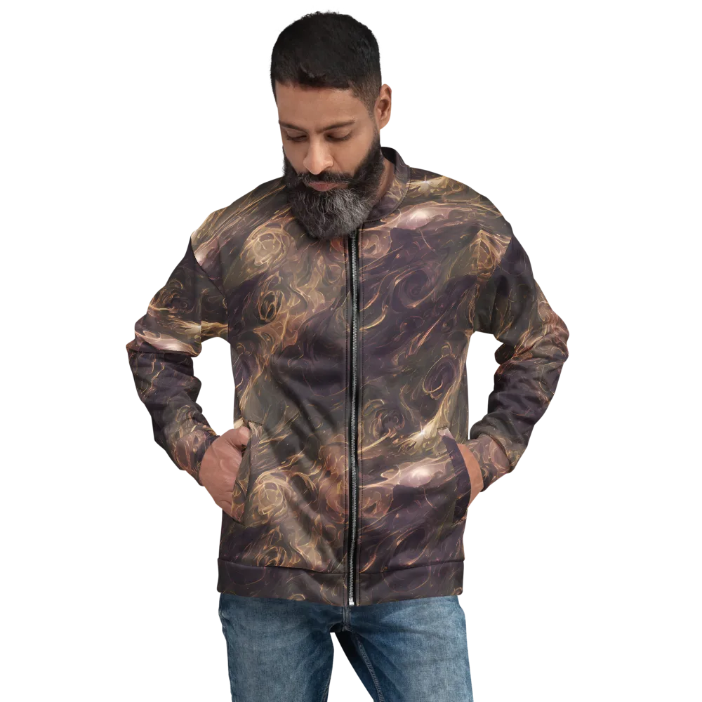 Bronze Vortex on Bomber Jacket — Front