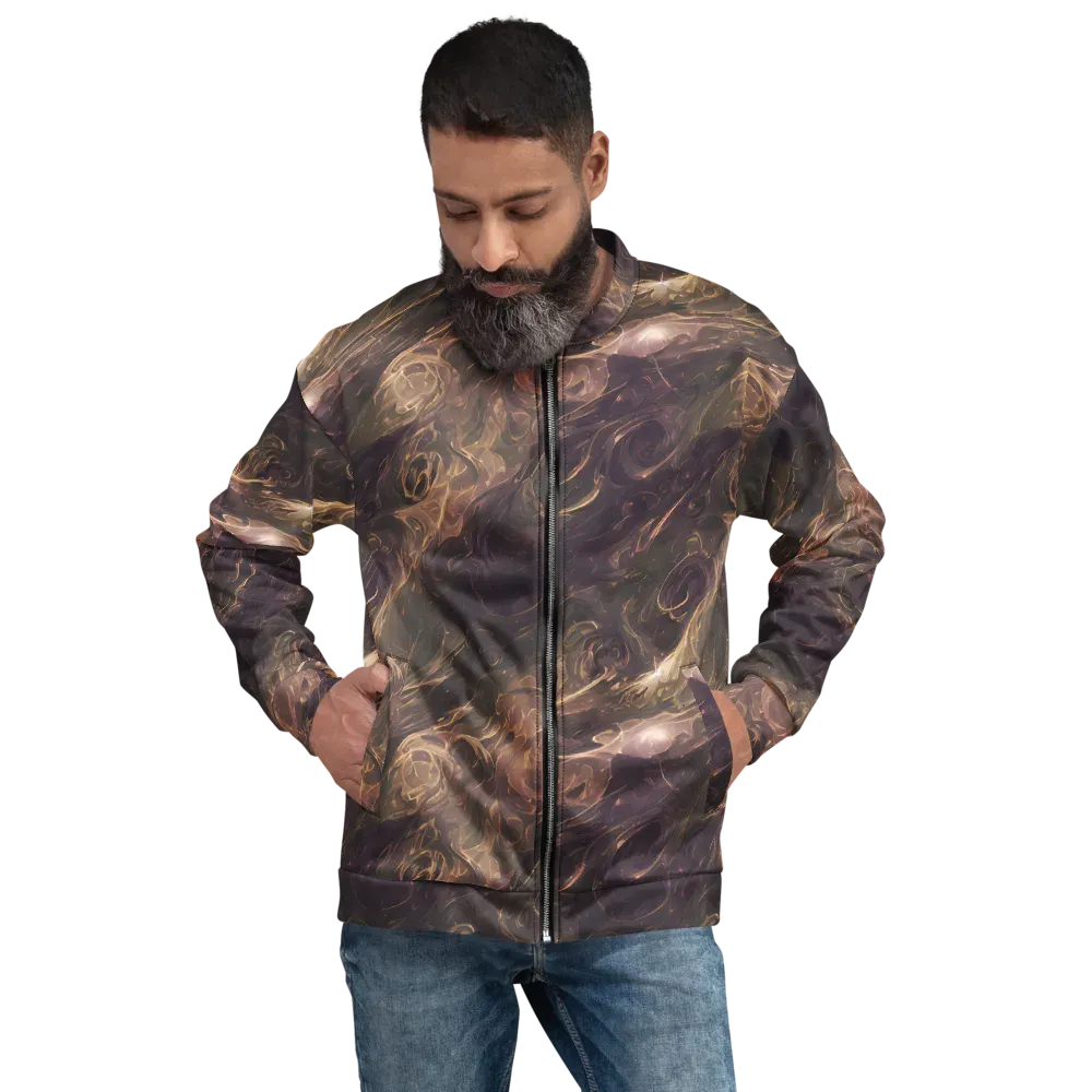 Bronze Vortex on Bomber Jacket — Front