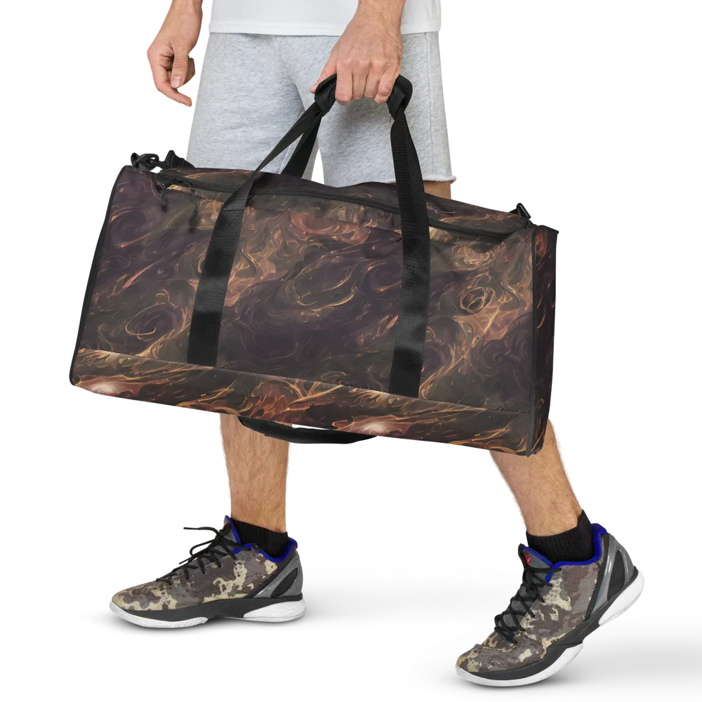 Bronze Vortex on Duffle Bag — Front