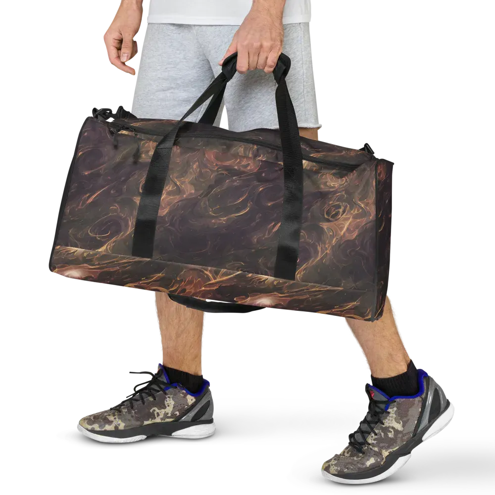 Bronze Vortex on Duffle Bag — Front
