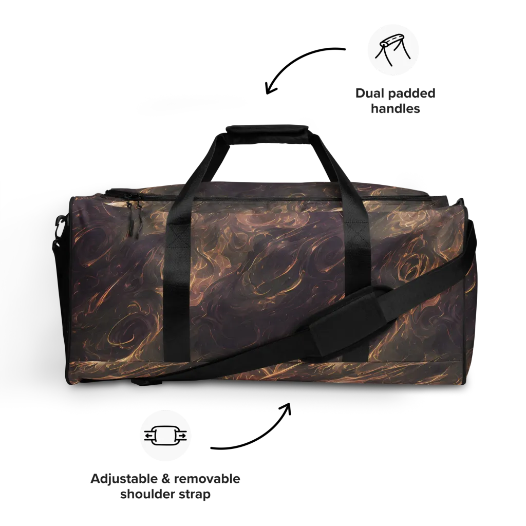 Bronze Vortex on Duffle Bag — Front