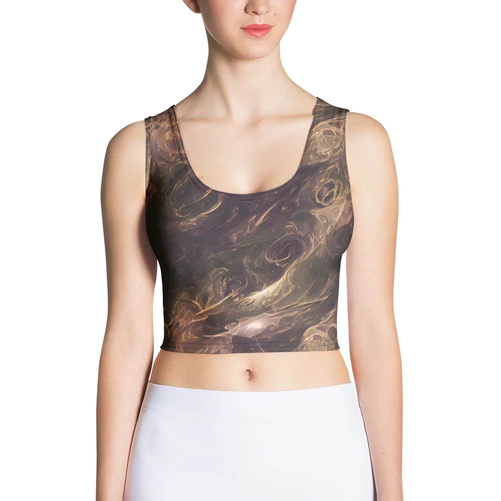 Bronze Vortex on Crop Top — Front