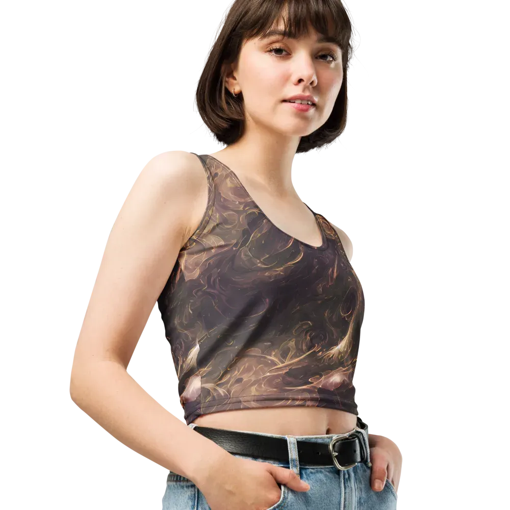 Bronze Vortex on Crop Top — Right Front