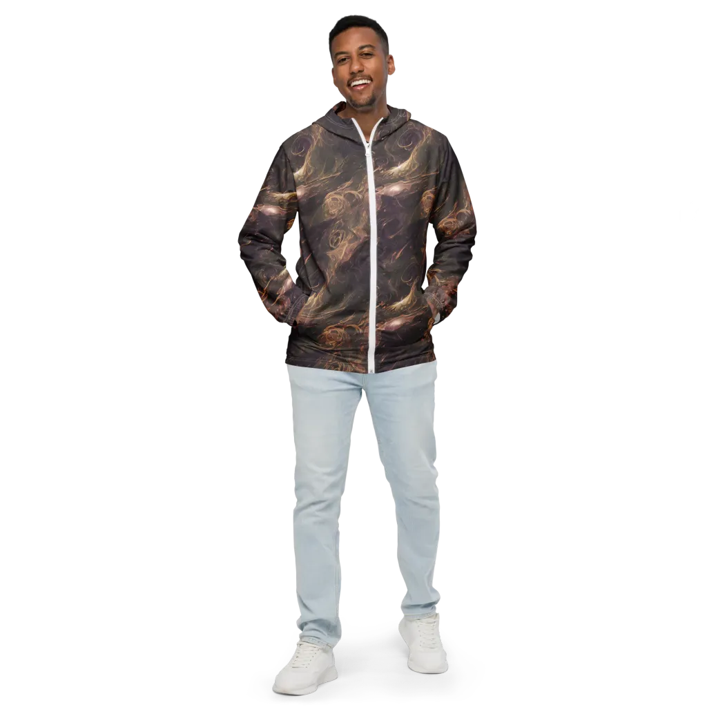 Bronze Vortex on Men's Windbreaker — Front
