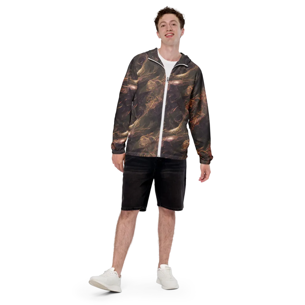Bronze Vortex on Men's Windbreaker — Front