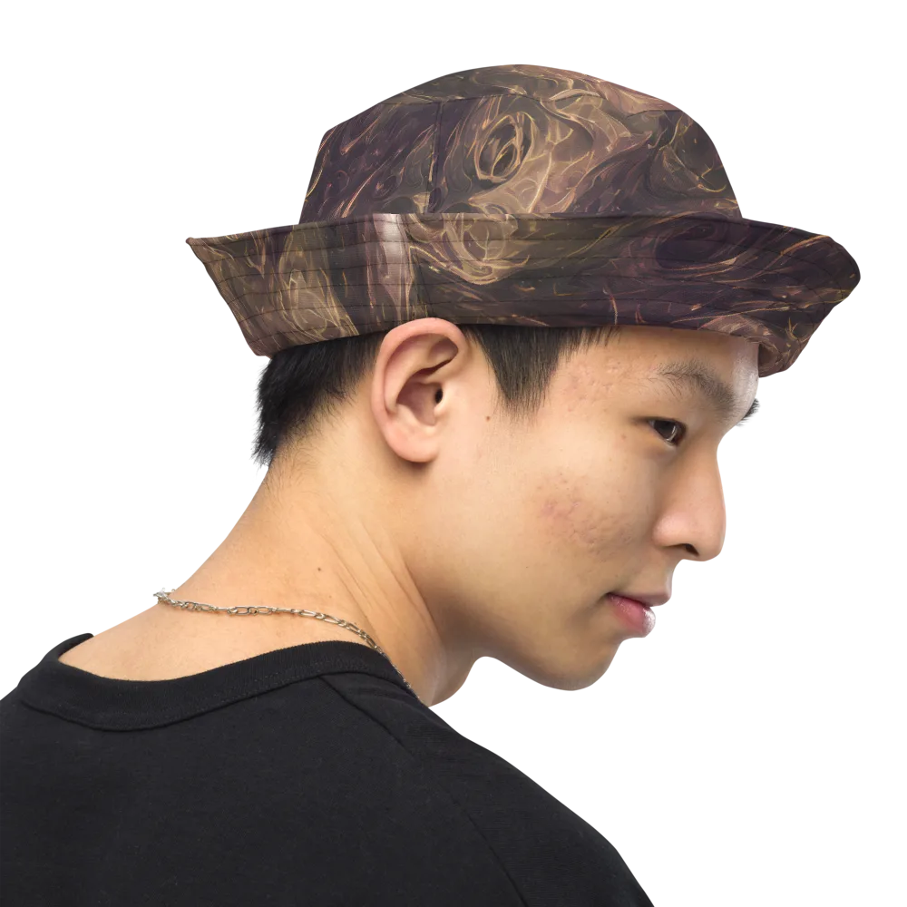 Bronze Vortex on Reversible Bucket Hat — Right Outside