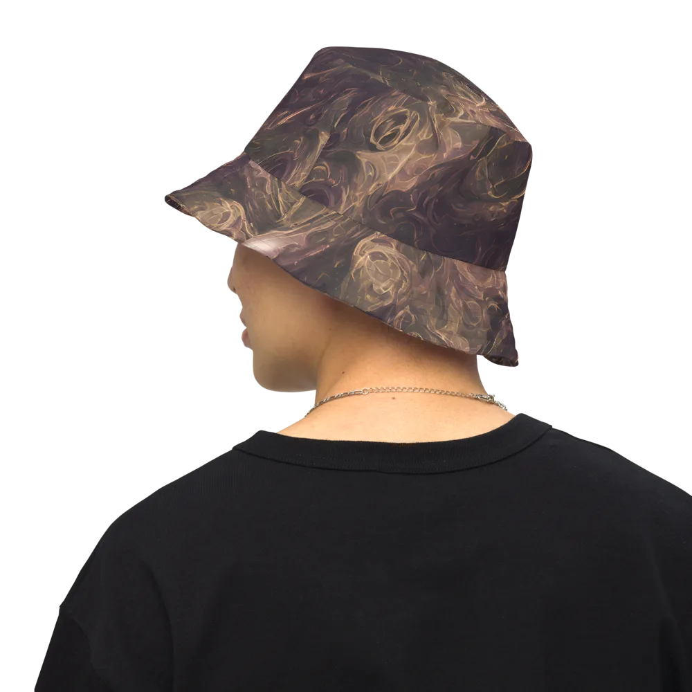 Bronze Vortex on Reversible Bucket Hat — Back Inside