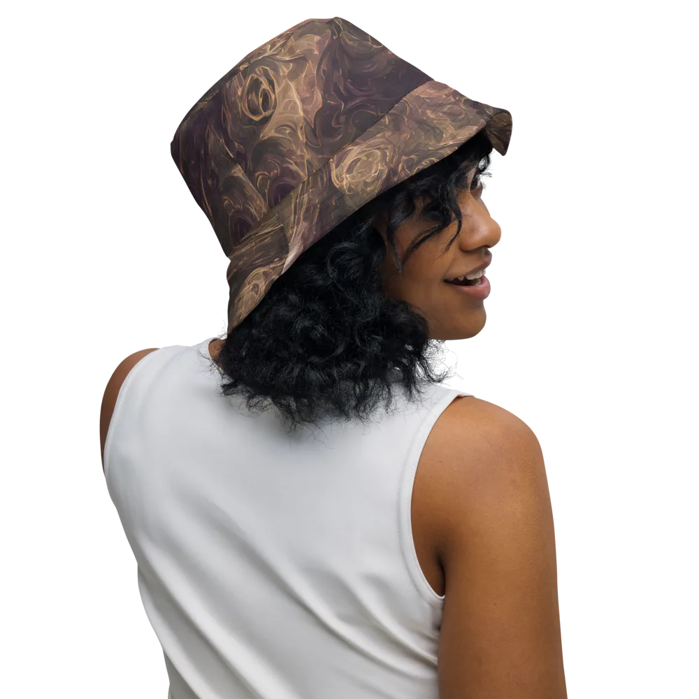 Bronze Vortex on Reversible Bucket Hat — Right Outside