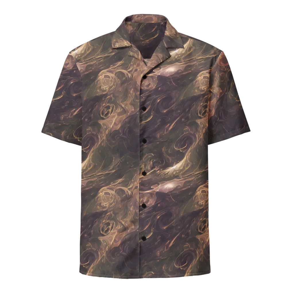 Bronze Vortex on Button Shirt — Front