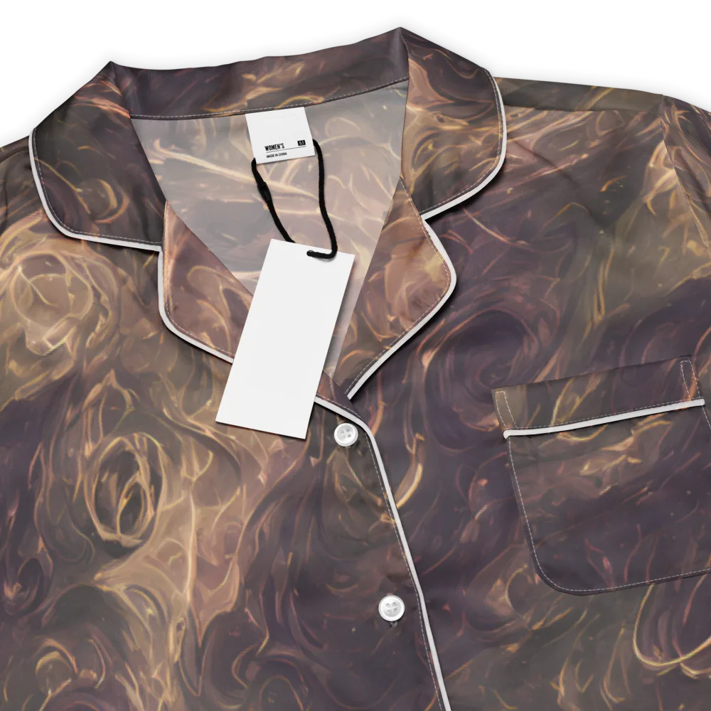 Bronze Vortex on Women's Short Sleeve Pajama Top — Product details