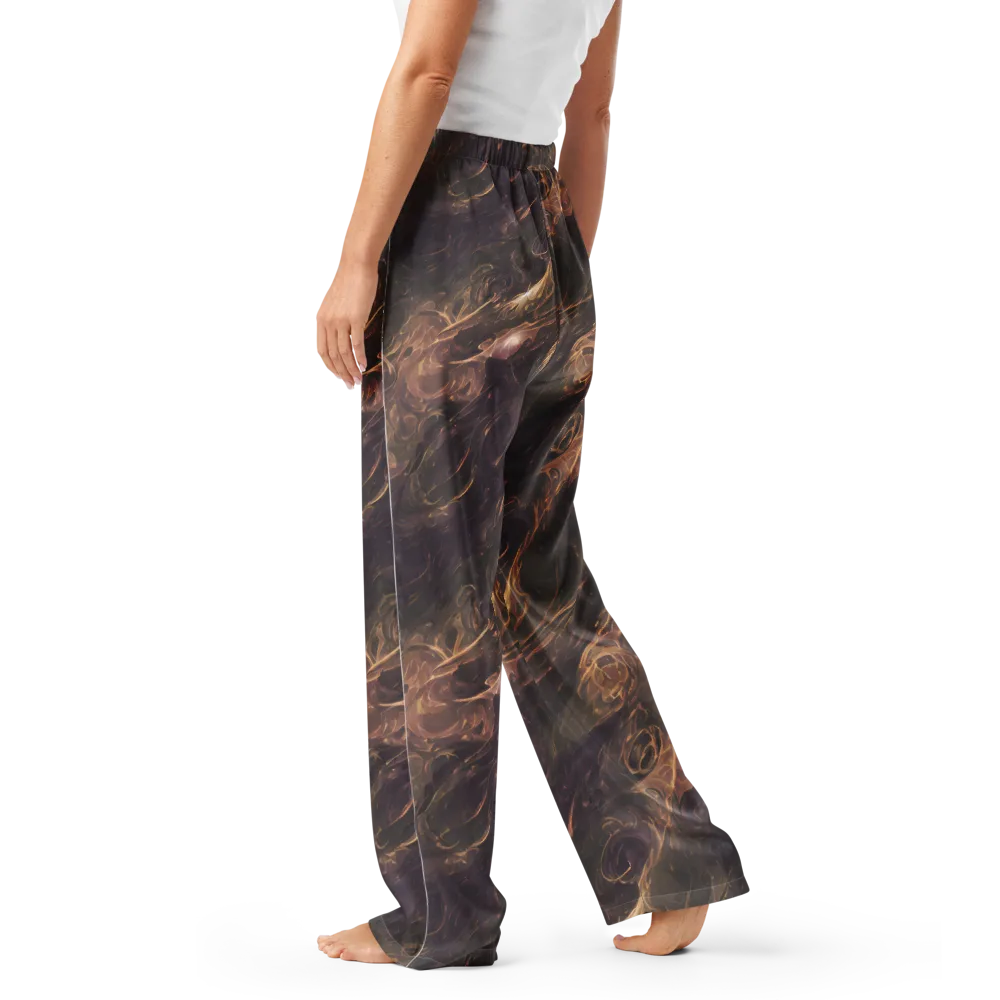 Bronze Vortex on Women's Pajama Pants — Left