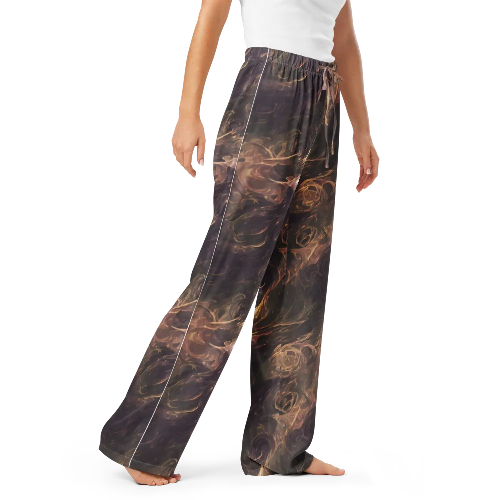 Bronze Vortex on Women's Pajama Pants — Right Front