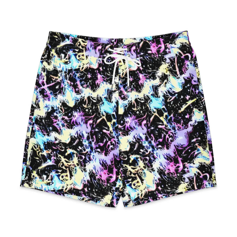 Midnight Botanica on Men's Board Shorts — Front