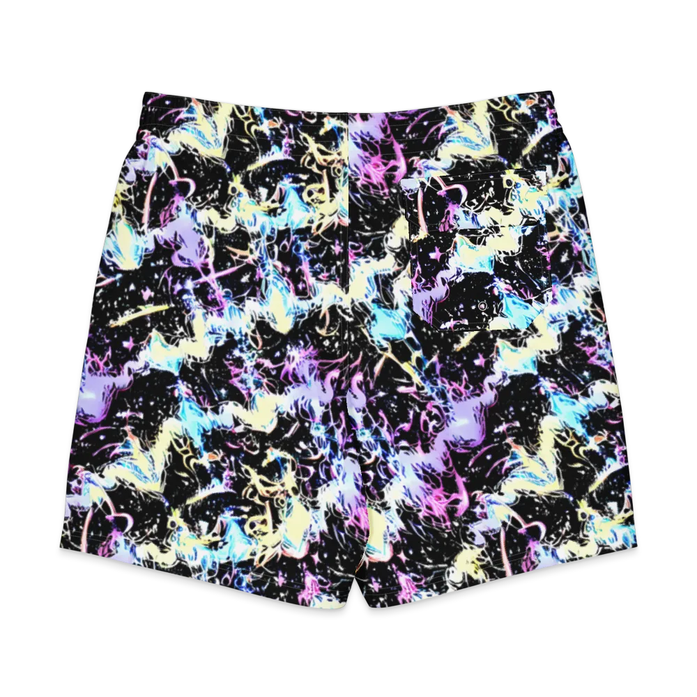 Midnight Botanica on Men's Board Shorts — Back
