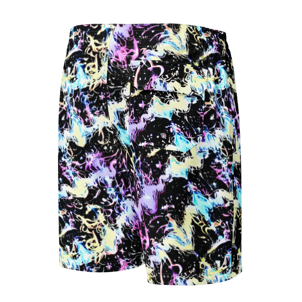 Midnight Botanica on Men's Board Shorts — Back