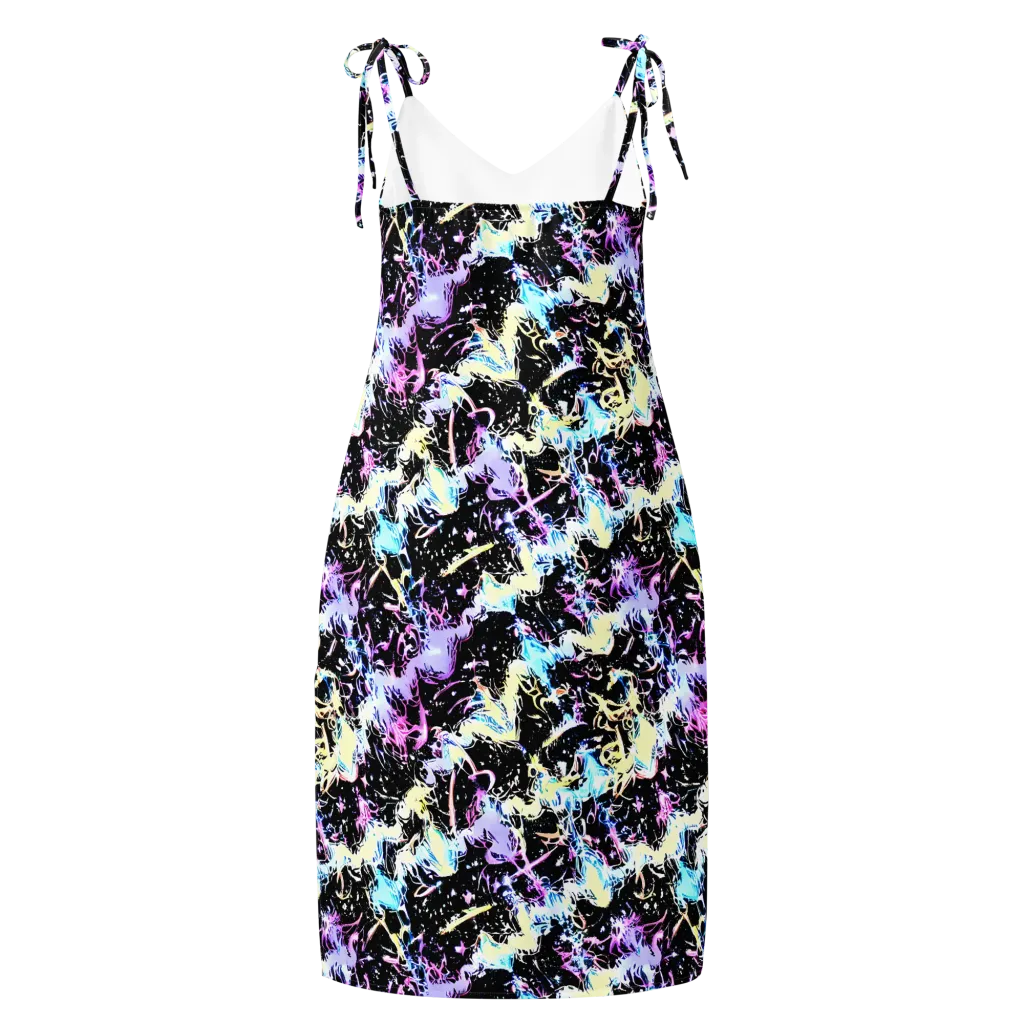 Midnight Botanica on Slip Dress — Back