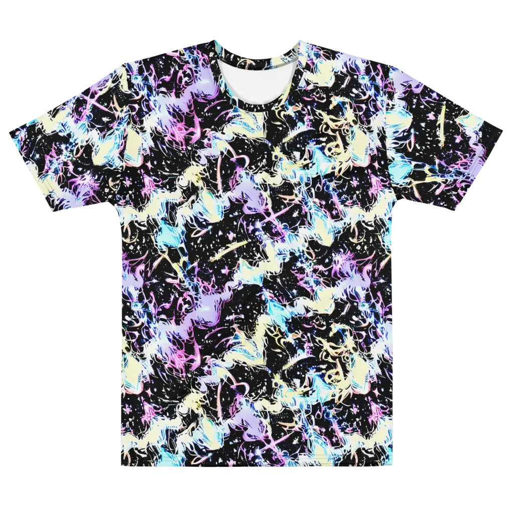 Midnight Botanica on Men's Cotton Crew Neck T-Shirt — Front