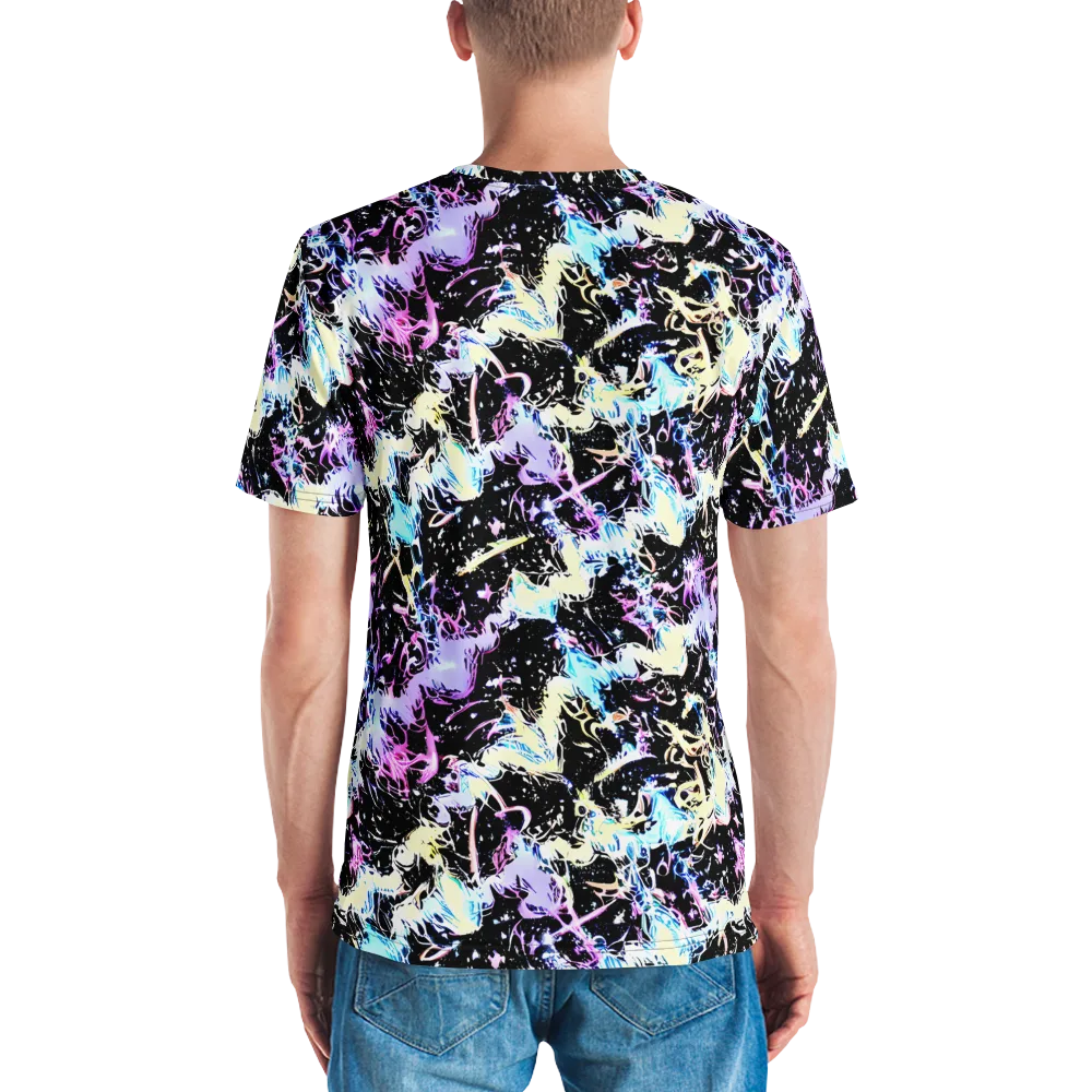 Midnight Botanica on Men's Crew Neck T-Shirt — Back