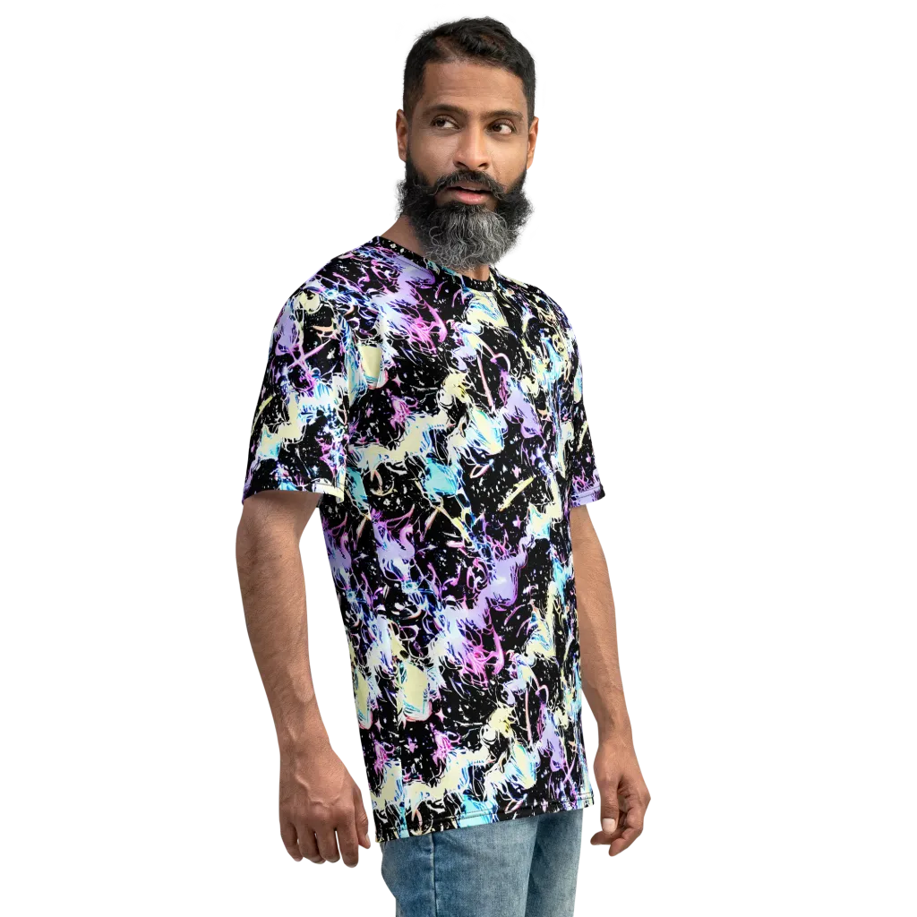Midnight Botanica on Men's Crew Neck T-Shirt — Right