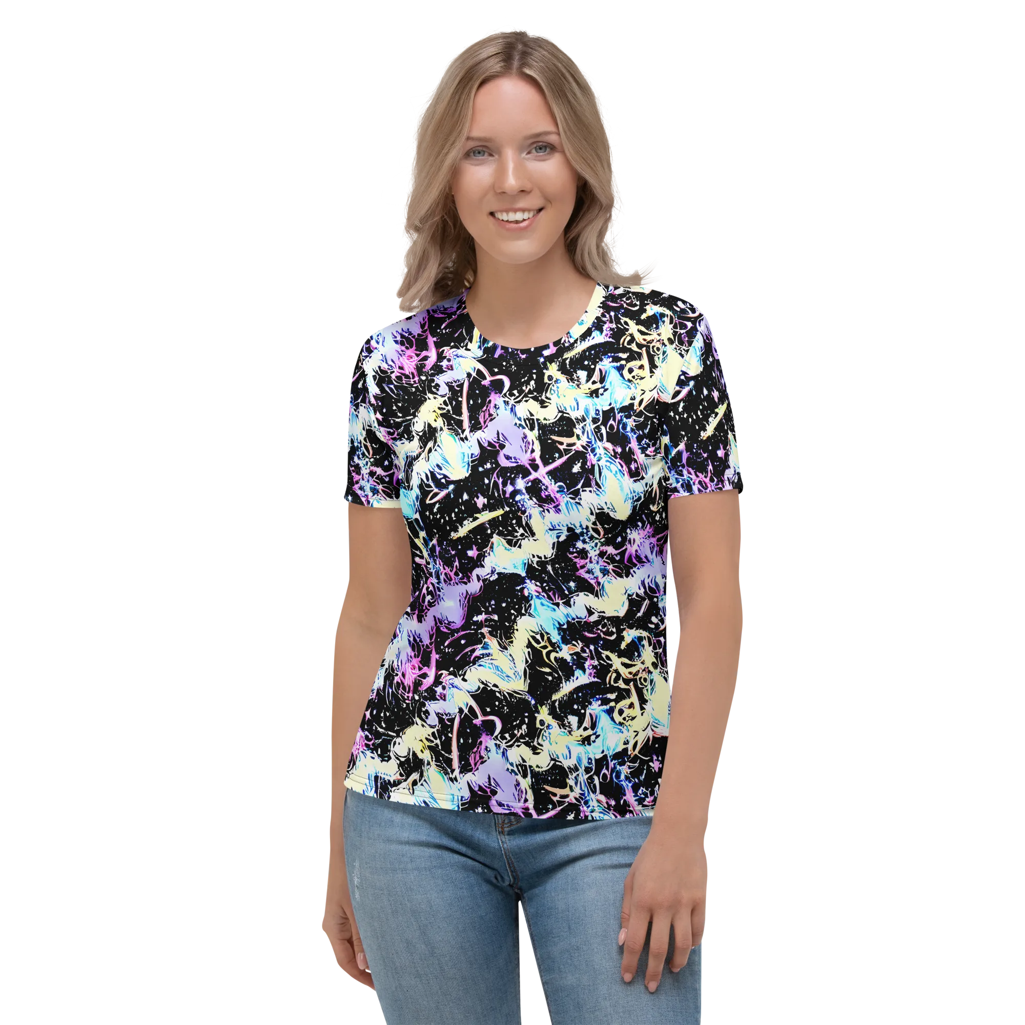 Midnight Botanica on Women's Crew Neck T-Shirt — Front