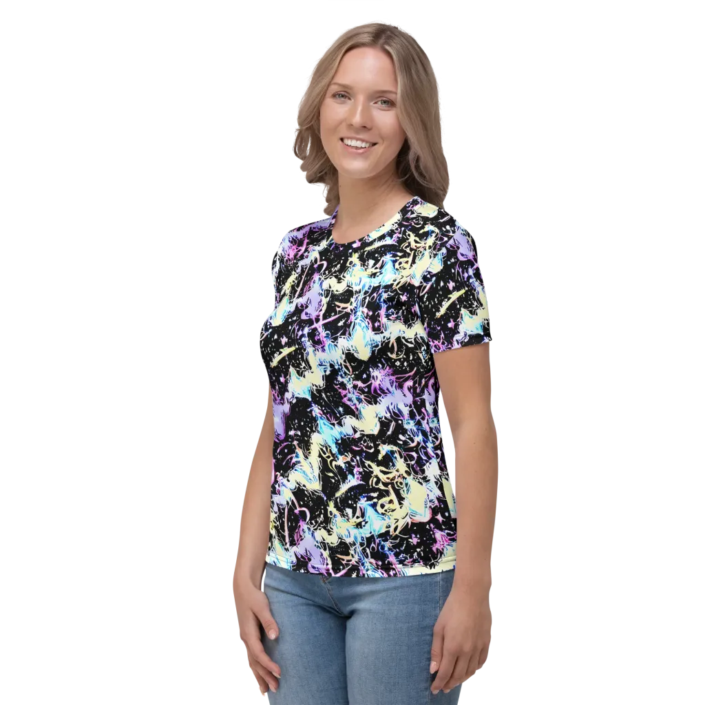 Midnight Botanica on Women's Crew Neck T-Shirt — Left