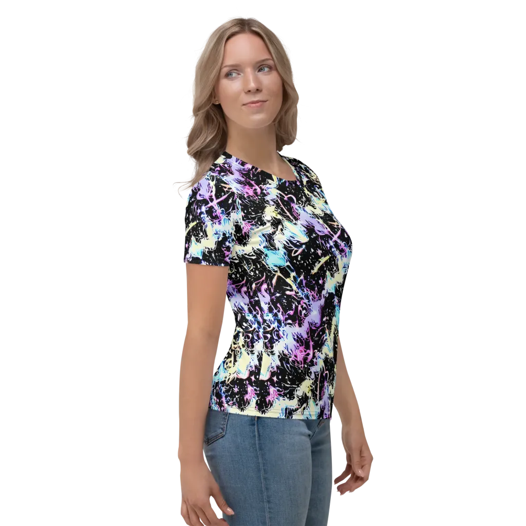 Midnight Botanica on Women's Crew Neck T-Shirt — Right