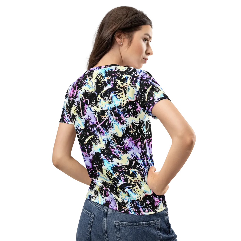 Midnight Botanica on Women's Crew Neck T-Shirt — Back