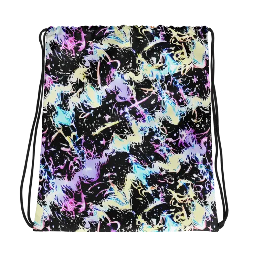 Midnight Botanica on a Drawstring Bag