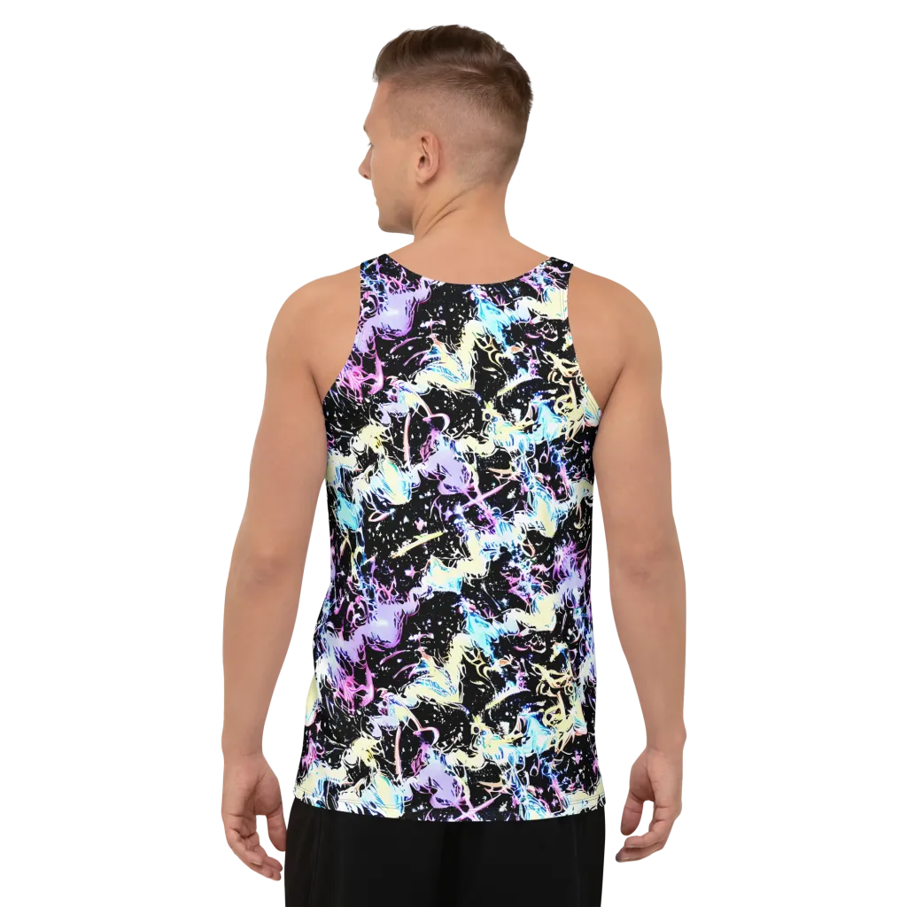 Midnight Botanica on Men's Tank Top — Back