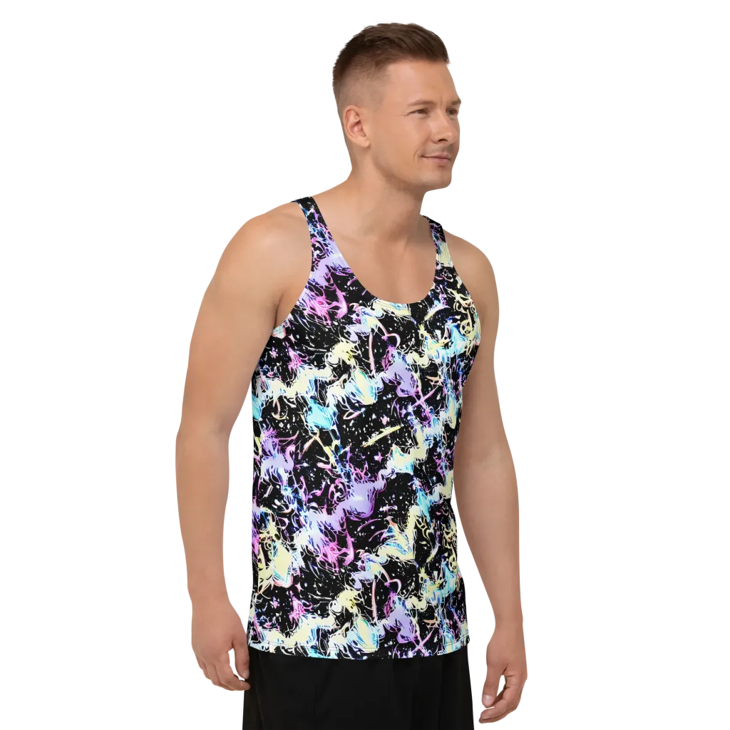 Midnight Botanica on Men's Tank Top — Right Front