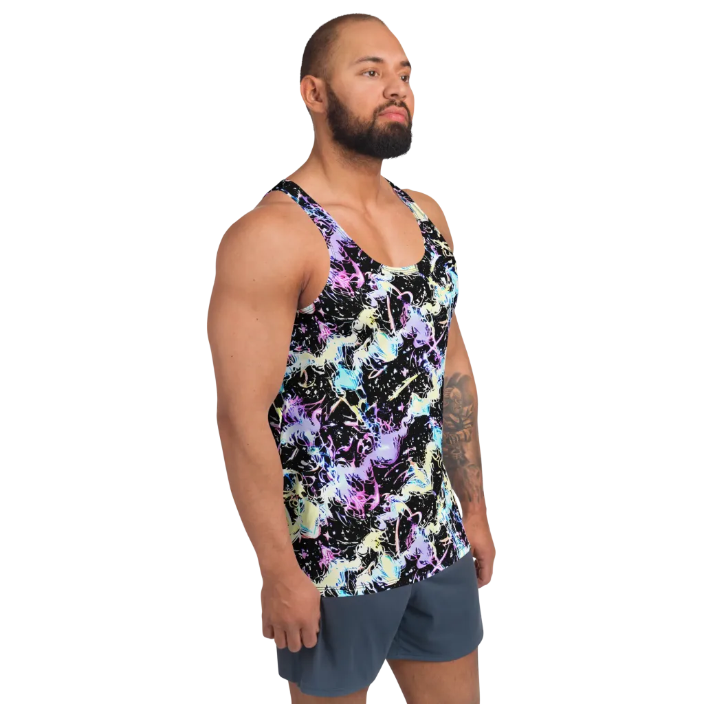 Midnight Botanica on Men's Tank Top — Right Front