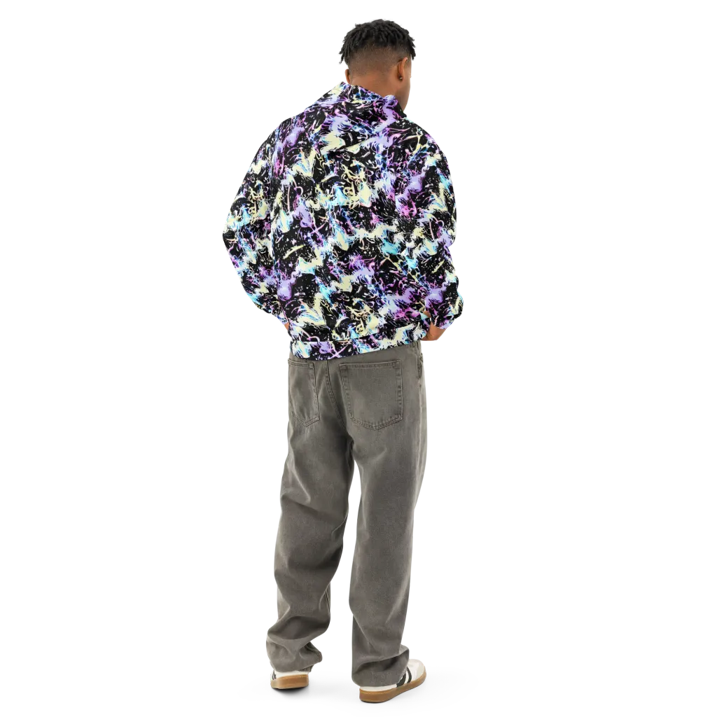 Midnight Botanica on Cotton Hoodie — Back