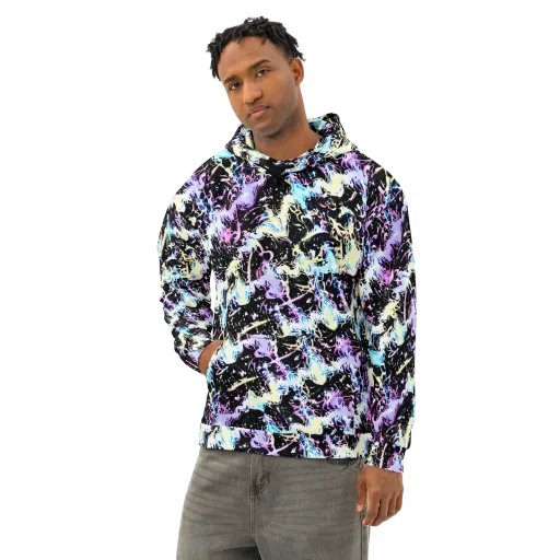 Midnight Botanica on a Cotton Hoodie