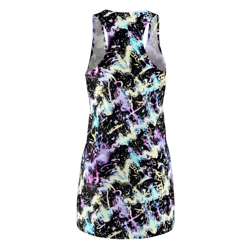 Midnight Botanica on Racerback Dress — Back