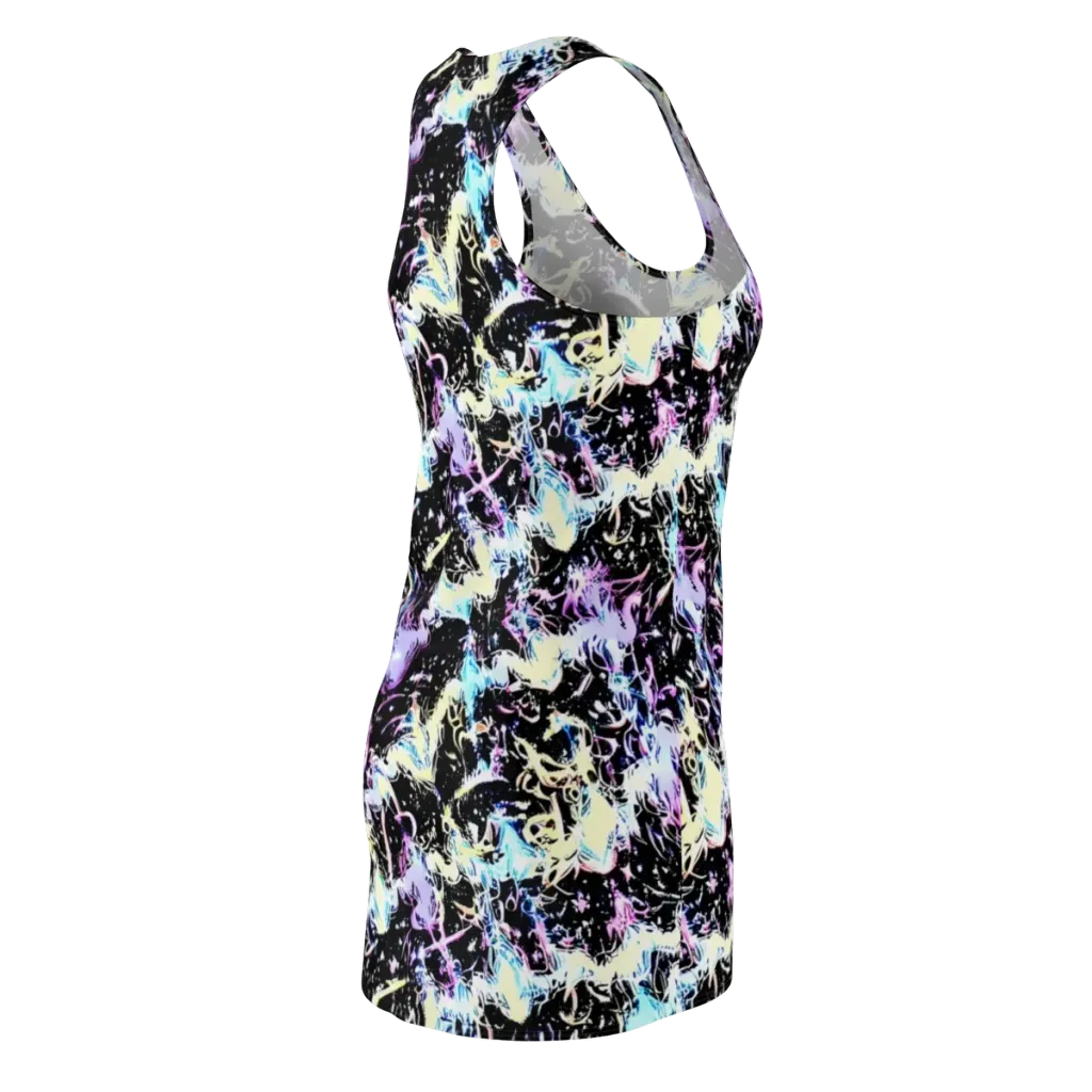 Midnight Botanica on Racerback Dress — Back Side