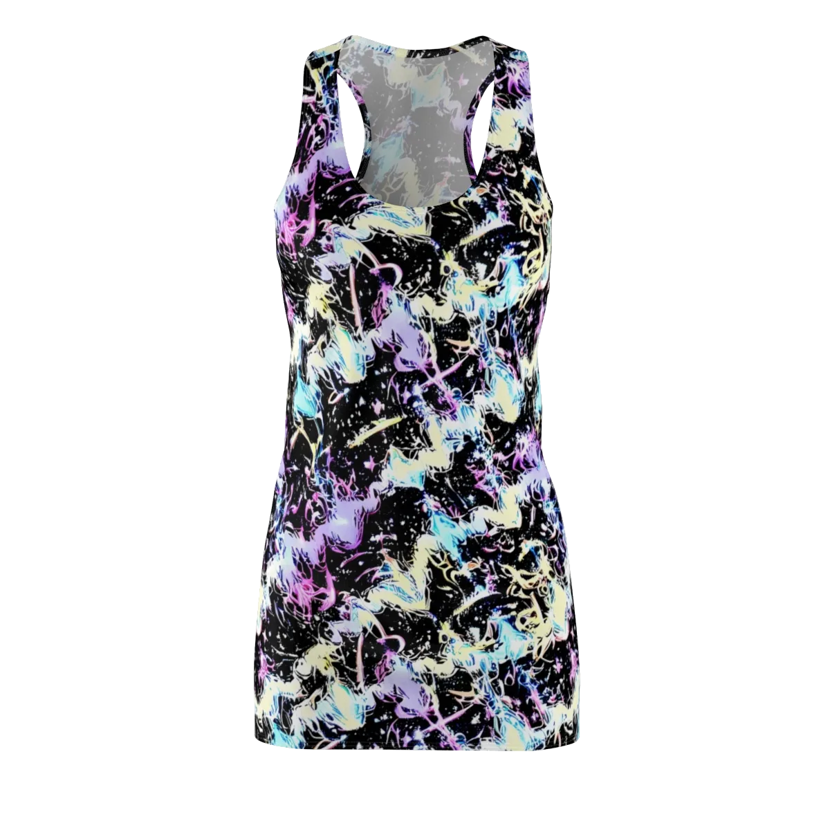 Midnight Botanica on Racerback Dress — Front