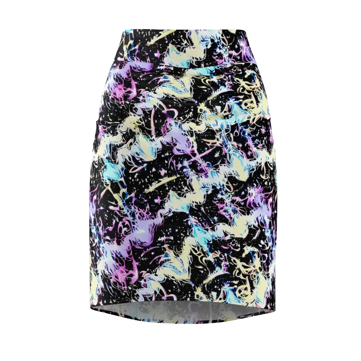 Midnight Botanica on Pencil Skirt — Front