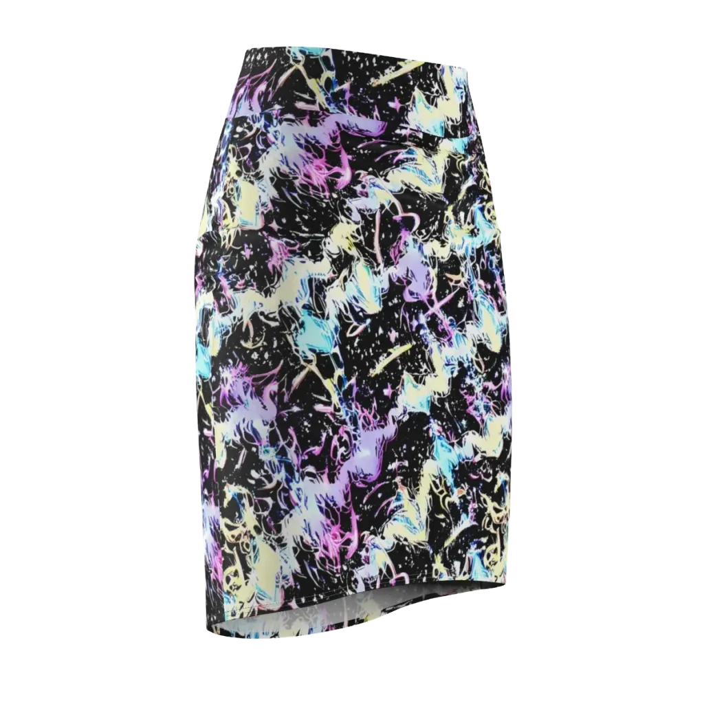 Midnight Botanica on Pencil Skirt — Front Side