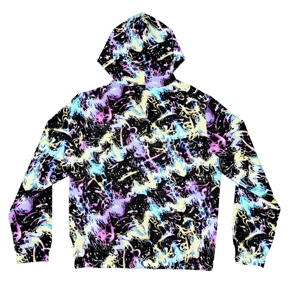 Midnight Botanica on Women's Full-Zip Hoodie — Back