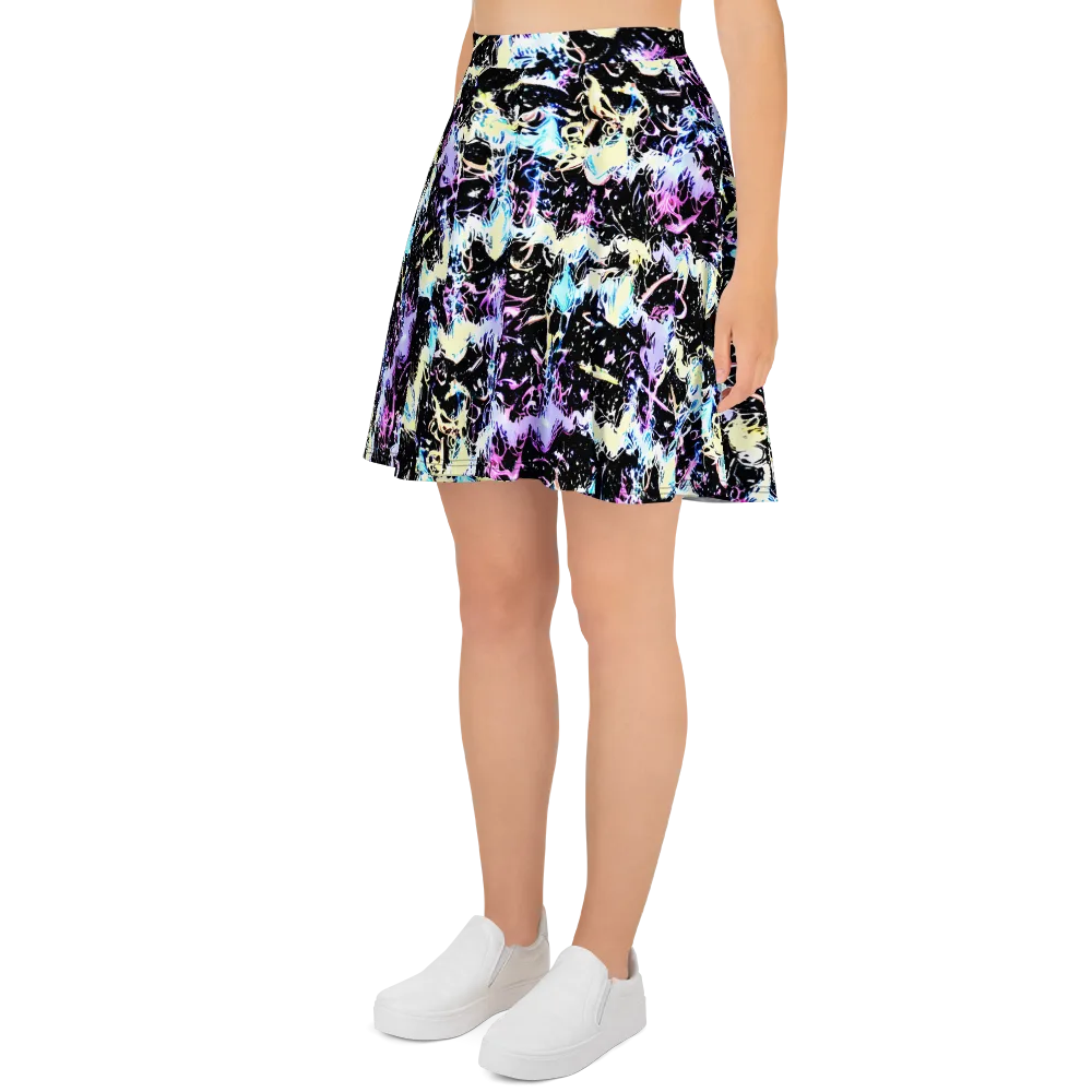 Midnight Botanica on Skater Skirt — Left
