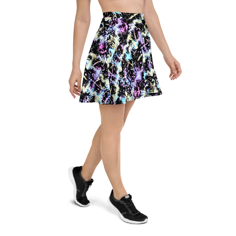 Midnight Botanica on Skater Skirt — Right