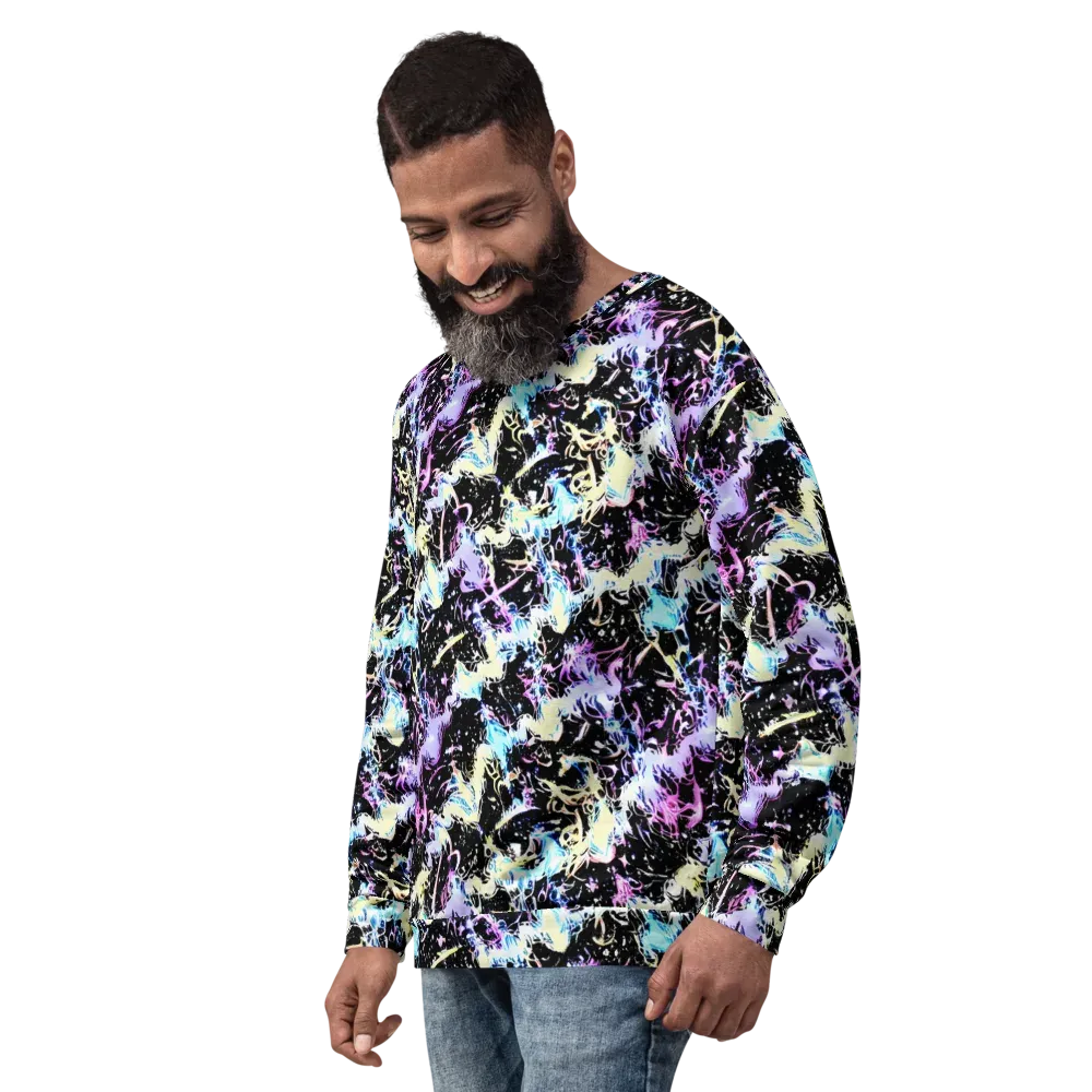 Midnight Botanica on Sweatshirt — Left Front