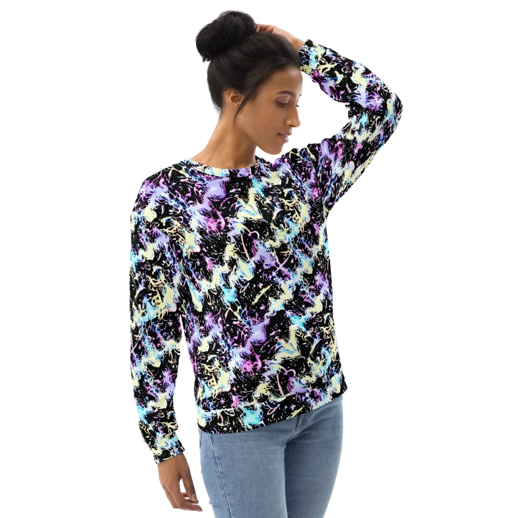 Midnight Botanica on Sweatshirt — Right Front