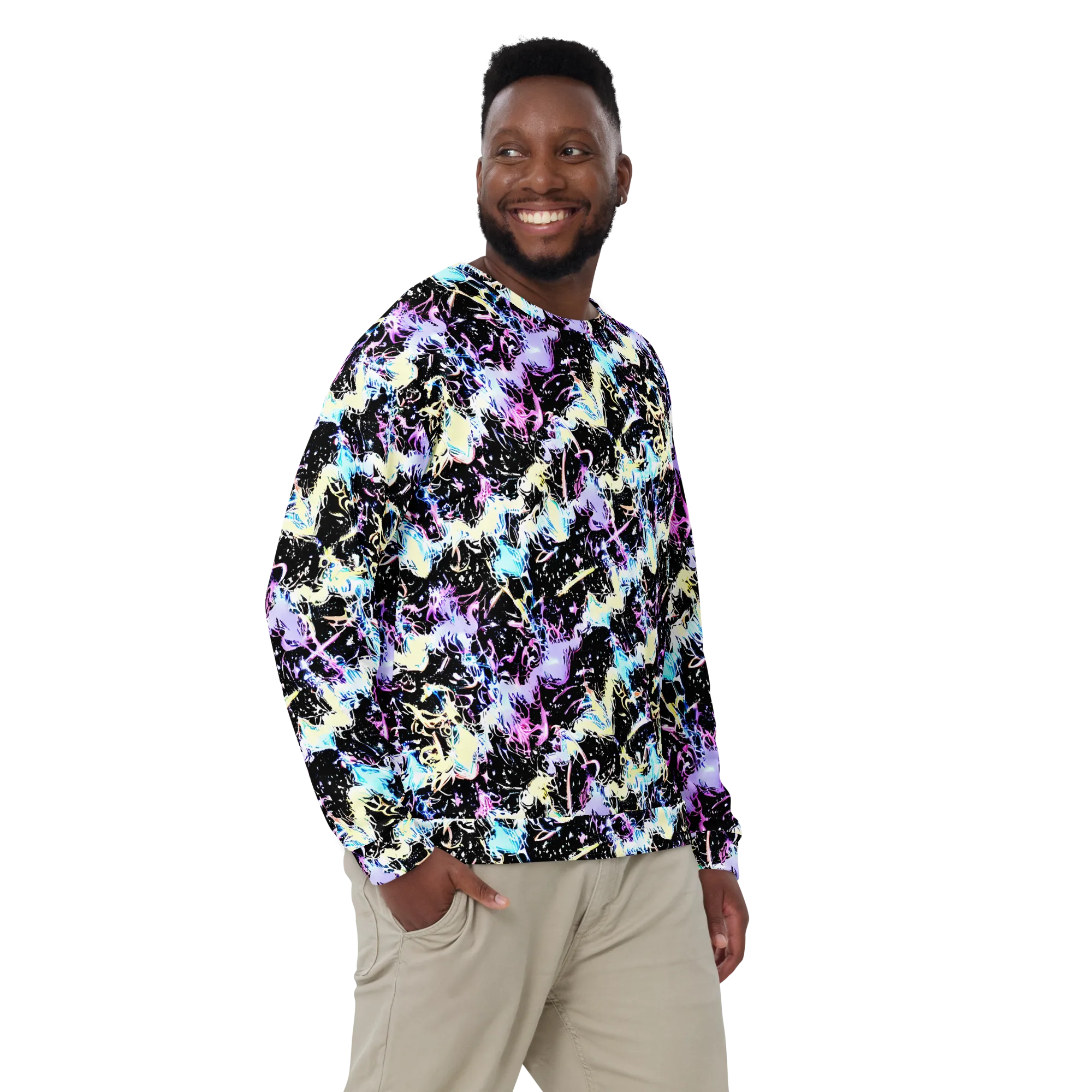 Midnight Botanica on Sweatshirt — Front