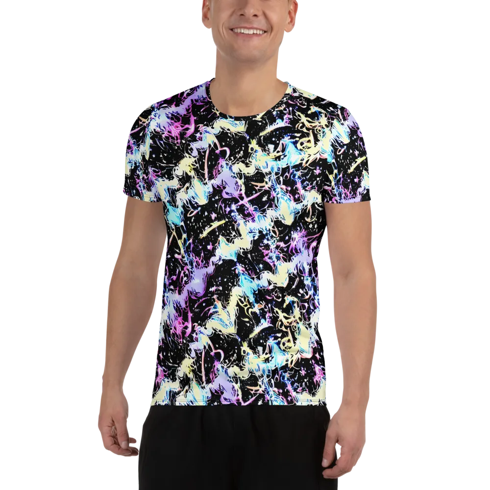 Midnight Botanica on Men's Athletic T-Shirt — Front