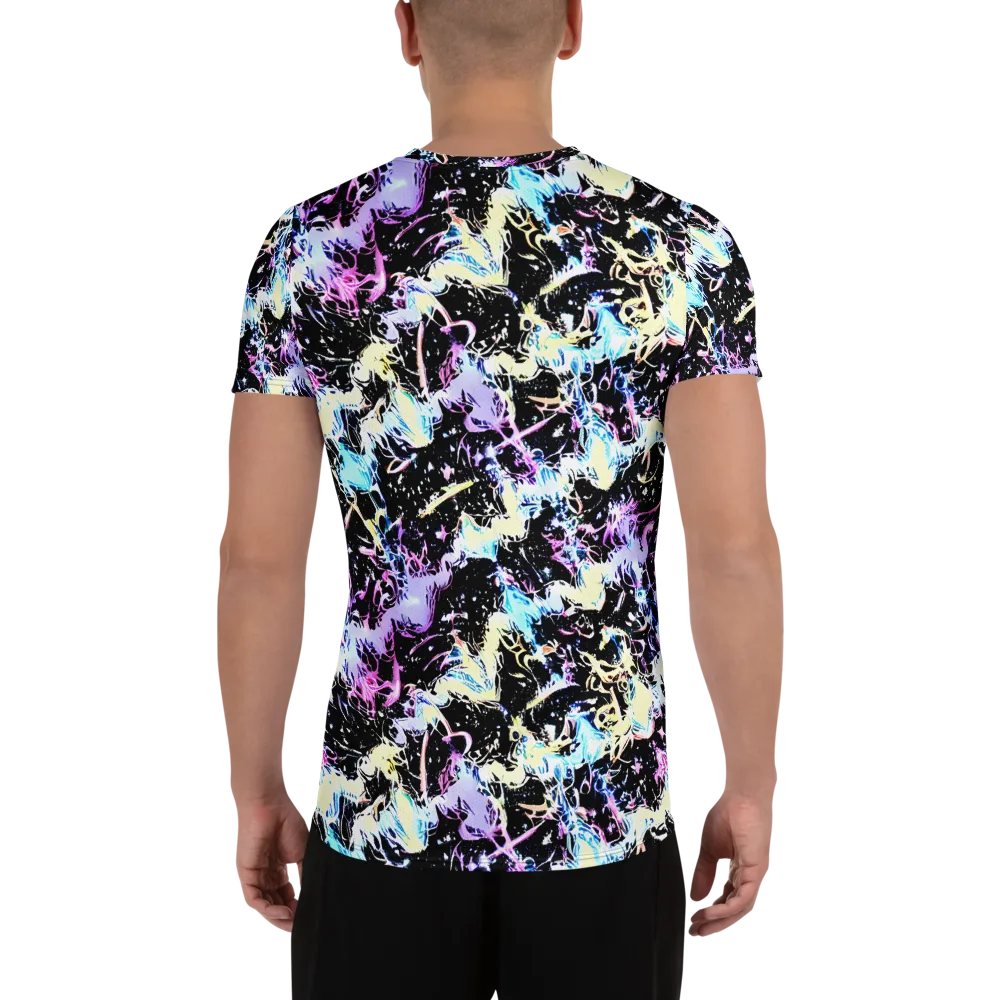 Midnight Botanica on Men's Athletic T-Shirt — Back