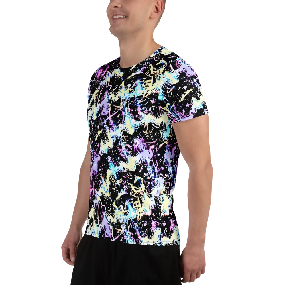 Midnight Botanica on Men's Athletic T-Shirt — Left