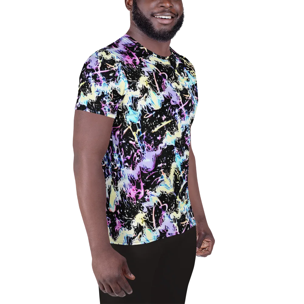 Midnight Botanica on Men's Athletic T-Shirt — Right