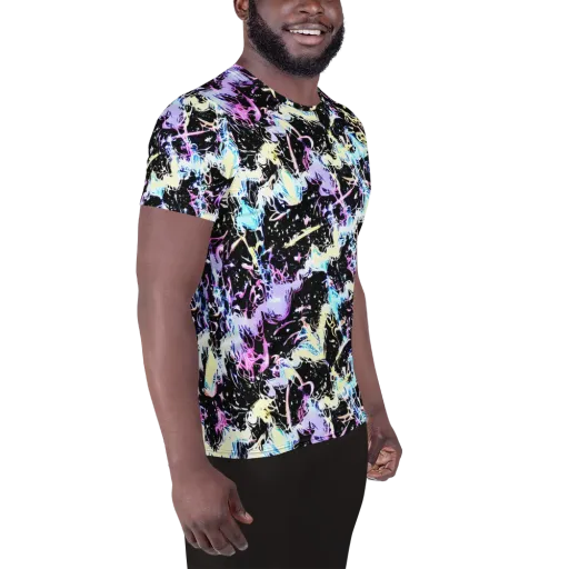 Midnight Botanica on a Men's Athletic T-Shirt